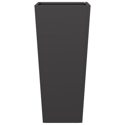 Plantenbak 35x35x75 cm staal zwart
