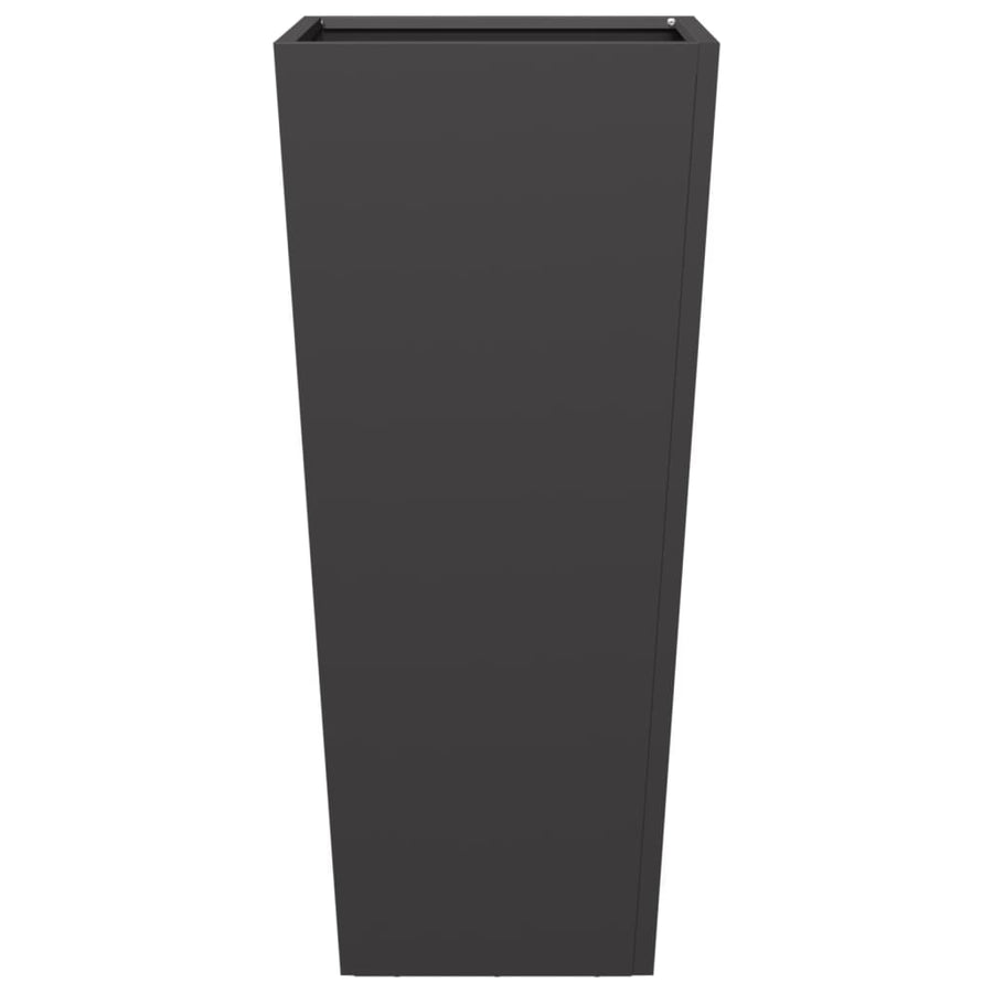 Plantenbak 35x35x75 cm staal zwart