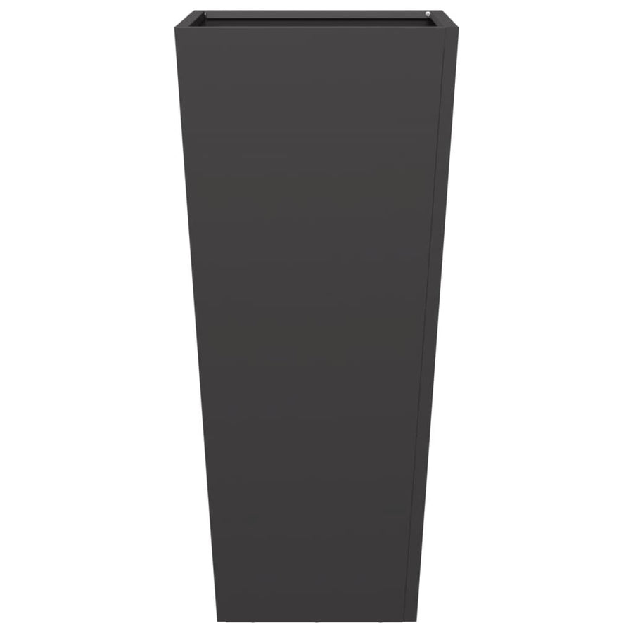 Plantenbak 35x35x75 cm staal zwart