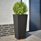 Planters 2 pcs 35x35x75 cm steel black