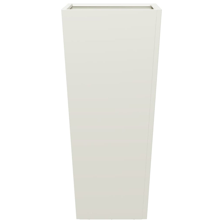 Plantenbak 35x35x75 cm staal wit