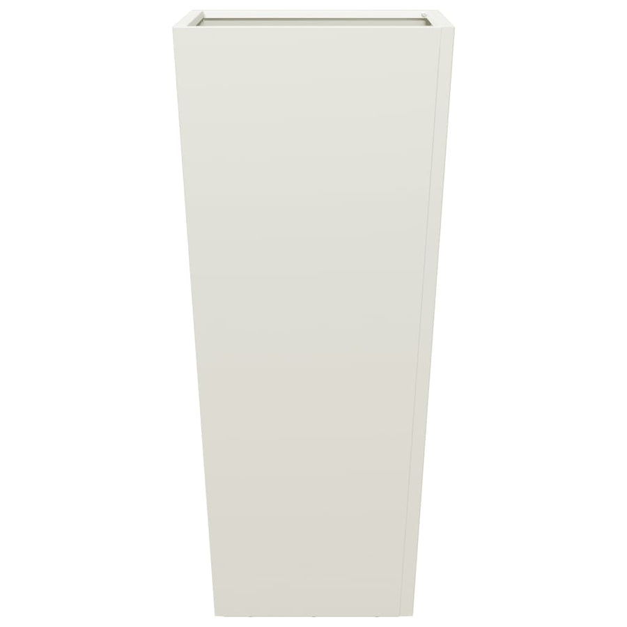 Plantenbak 35x35x75 cm staal wit