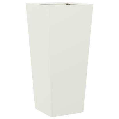 Plantenbak 35x35x75 cm staal wit
