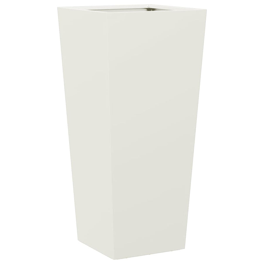 Plantenbak 35x35x75 cm staal wit