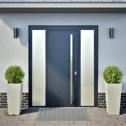Plantenbakken 2 st 35x35x75 cm staal wit