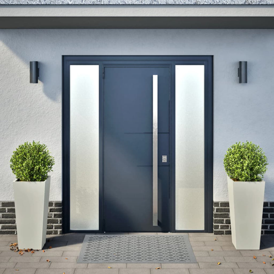 Plantenbakken 2 st 35x35x75 cm staal wit