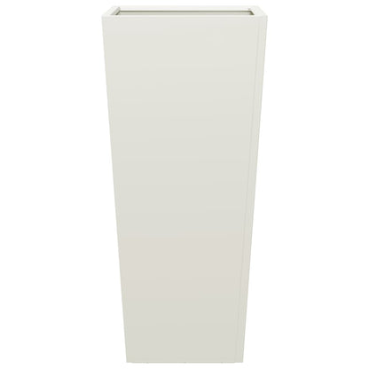 Plantenbakken 2 st 35x35x75 cm staal wit