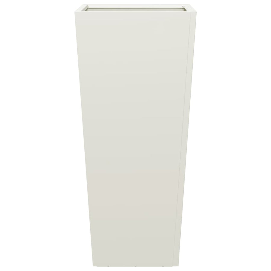 Plantenbakken 2 st 35x35x75 cm staal wit
