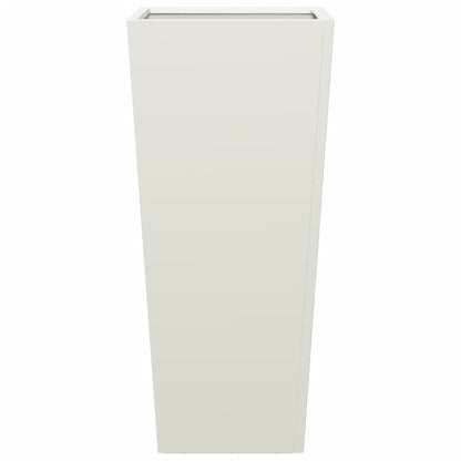 Plantenbakken 2 st 35x35x75 cm staal wit