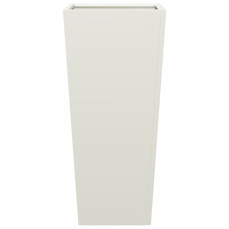 Plantenbakken 2 st 35x35x75 cm staal wit