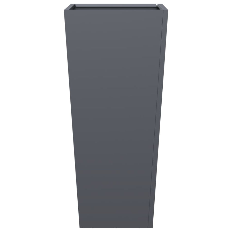 Plantenbak 35x35x75 cm staal antracietkleurig