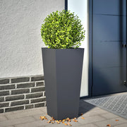 Plantenbak 35x35x75 cm staal antraciet