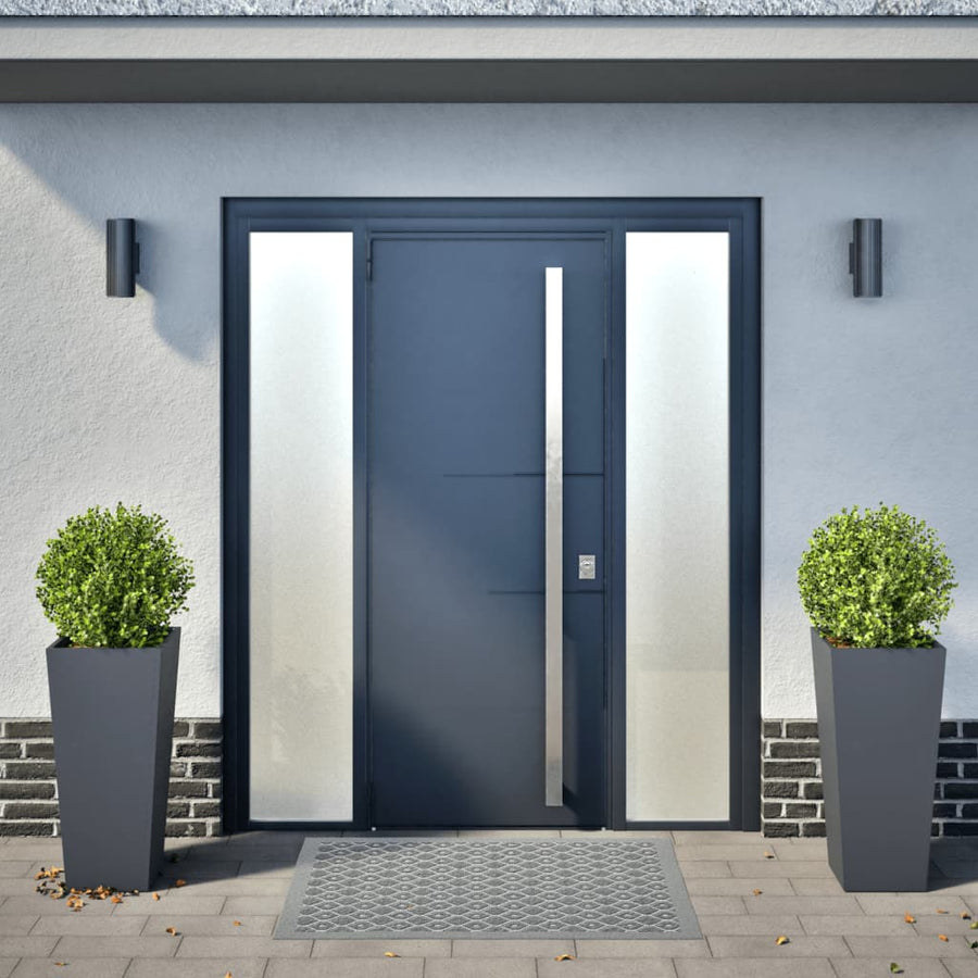 Plantenbakken 2 st 35x35x75 cm staal antracietkleurig