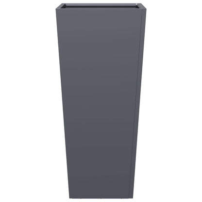 Plantenbakken 2 st 35x35x75 cm staal antracietkleurig