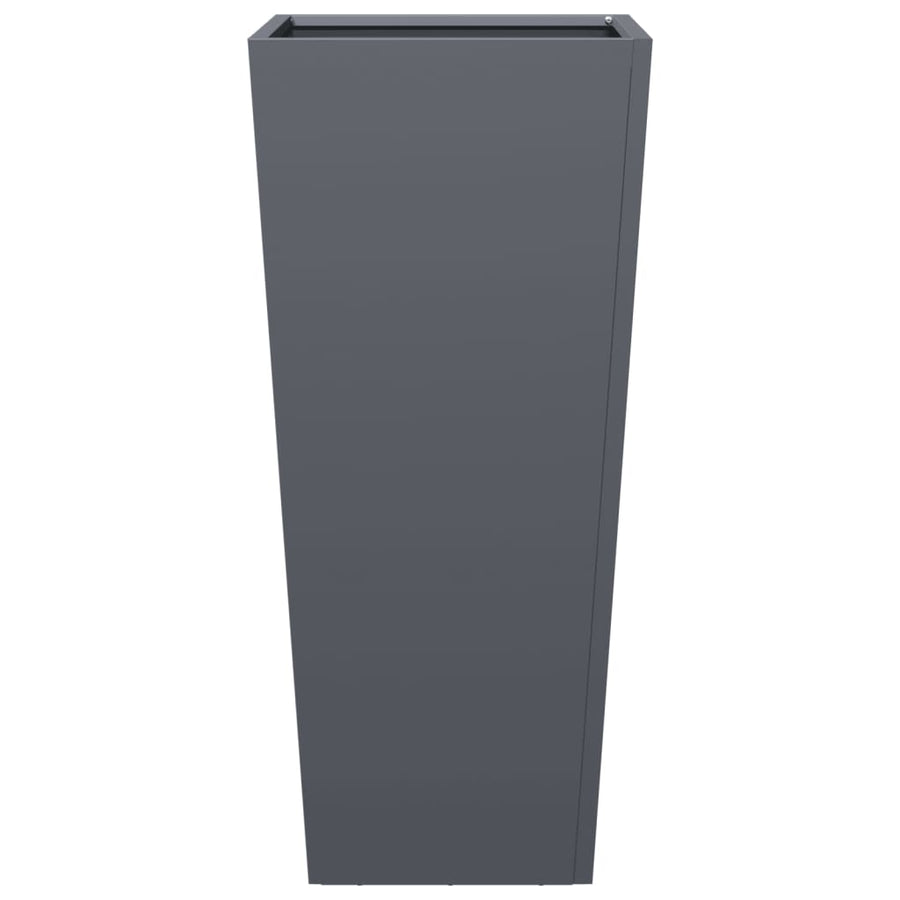 Plantenbakken 2 st 35x35x75 cm staal antracietkleurig
