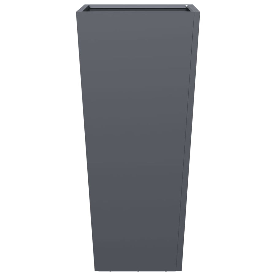 Plantenbakken 2 st 35x35x75 cm staal antracietkleurig