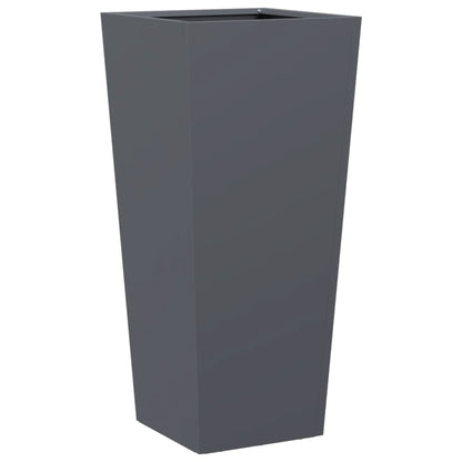 Plantenbakken 2 st 35x35x75 cm staal antracietkleurig
