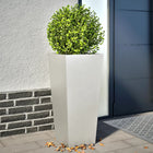 Planters 2 pcs 35x35x75 cm stainless steel