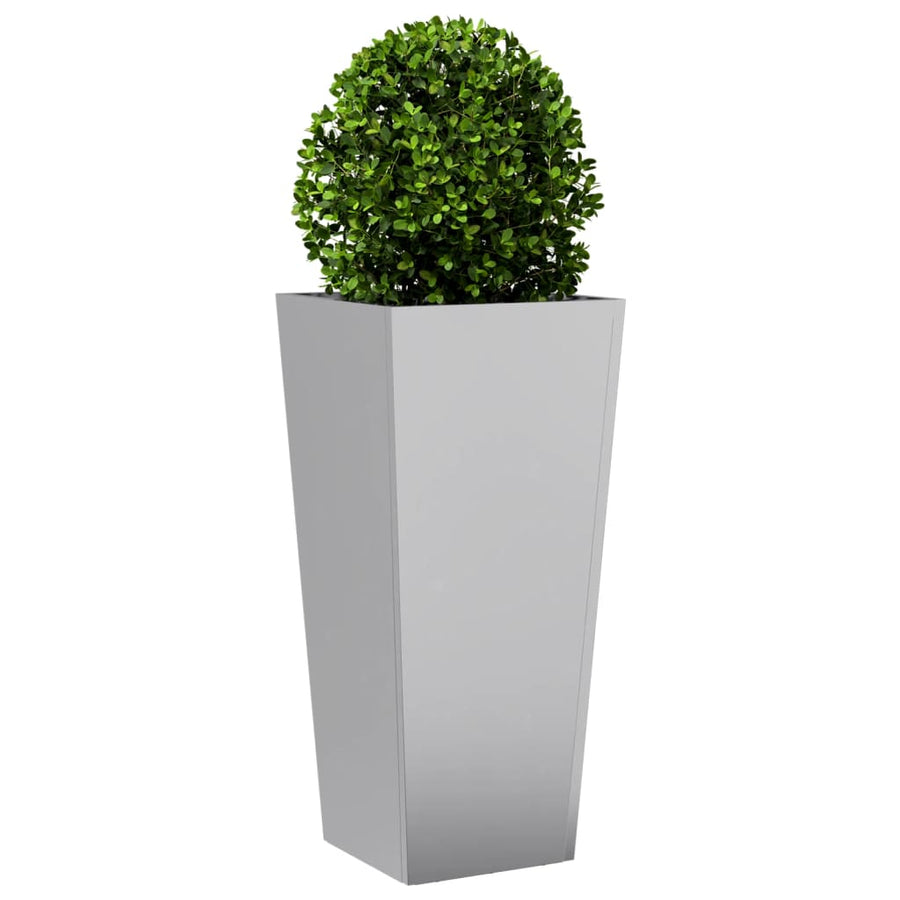 Plantenbakken 2 st 35x35x75 cm gegalvaniseerd staal