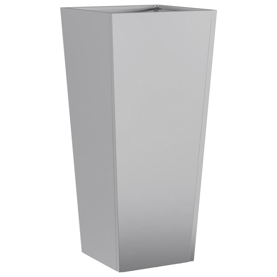 Plantenbakken 2 st 35x35x75 cm gegalvaniseerd staal