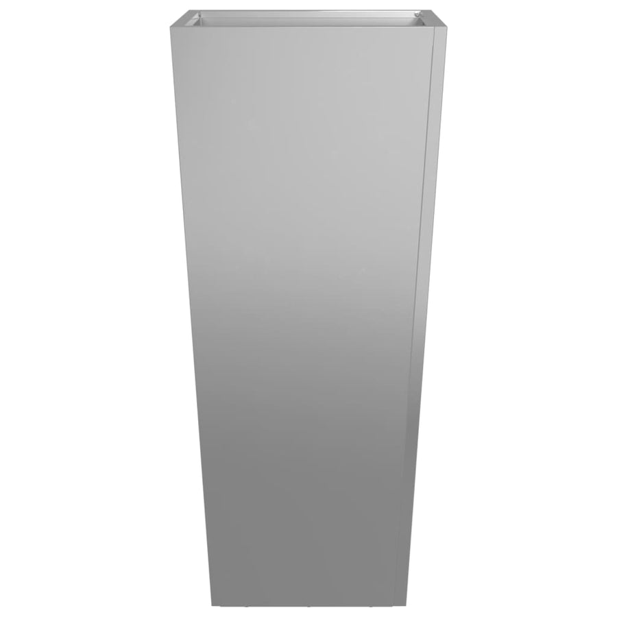 Plantenbakken 2 st 35x35x75 cm gegalvaniseerd staal
