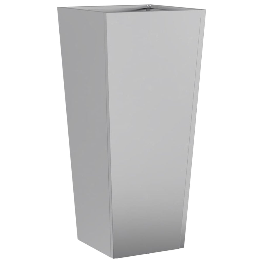 Plantenbakken 2 st 35x35x75 cm gegalvaniseerd staal