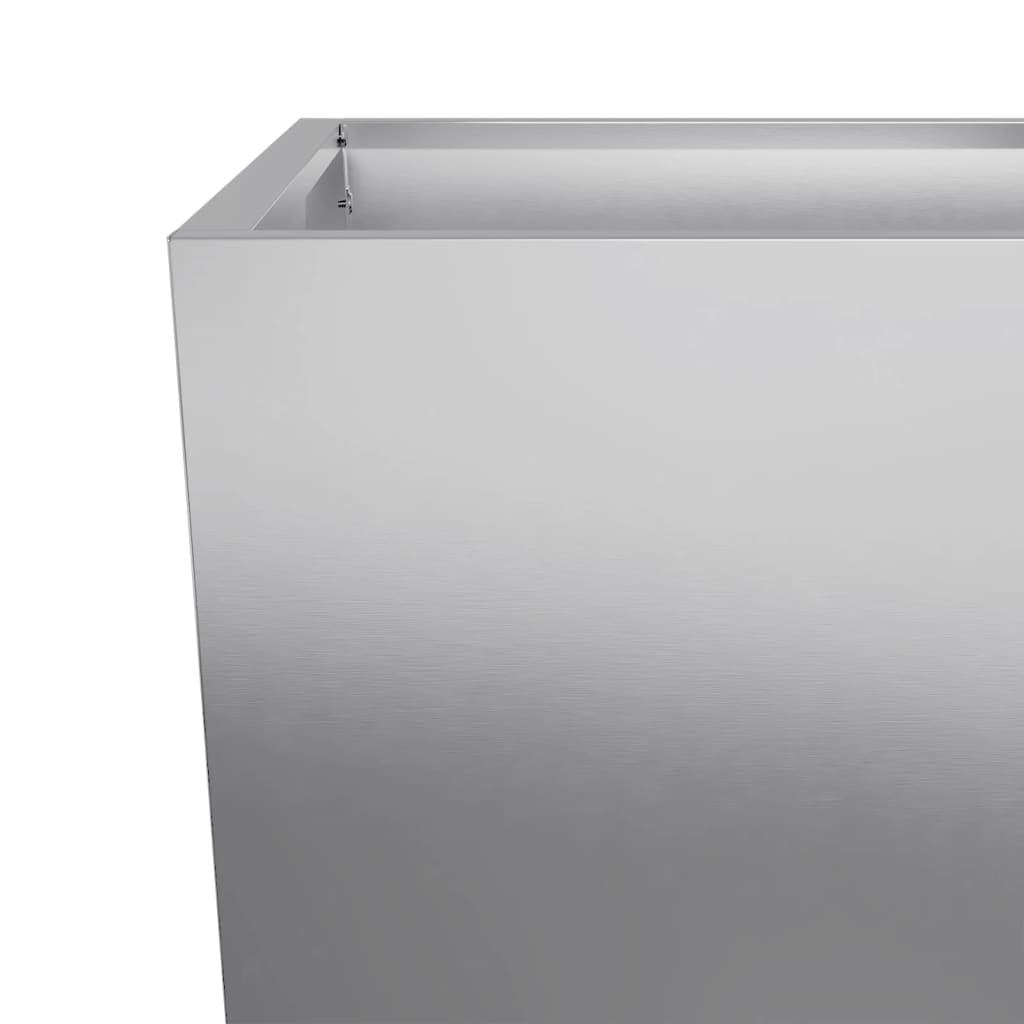 Plantenbakken 2 st 35x35x75 cm gegalvaniseerd staal