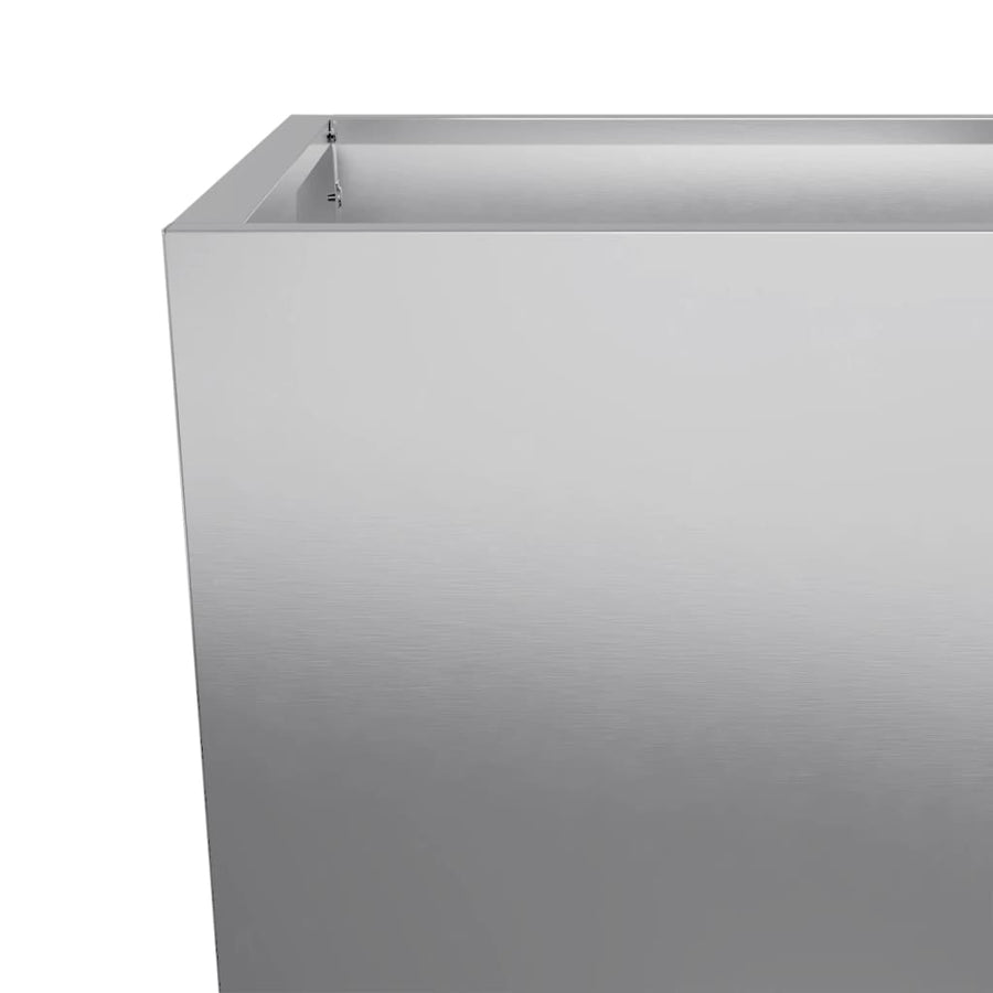 Plantenbakken 2 st 35x35x75 cm gegalvaniseerd staal