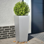 Planters 2 pcs 35x35x75 cm galvanized steel