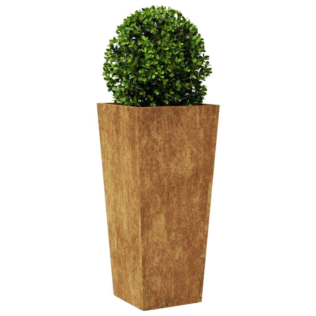 Plantenbakken 2 st 35x35x75 cm cortenstaal