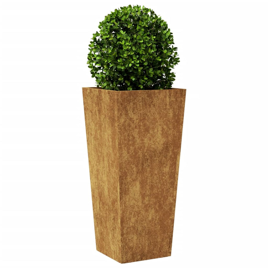 Plantenbakken 2 st 35x35x75 cm cortenstaal