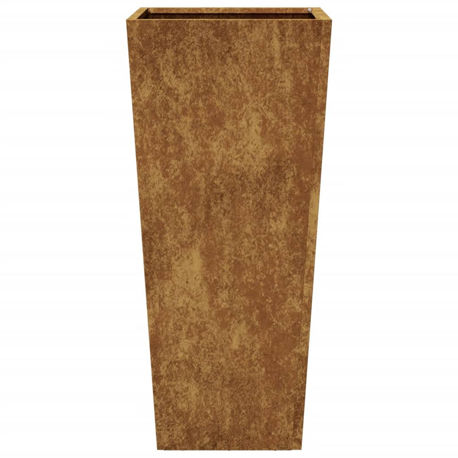 Plantenbakken 2 st 35x35x75 cm cortenstaal