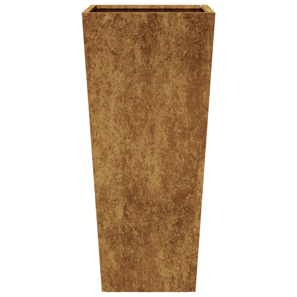 Plantenbakken 2 st 35x35x75 cm cortenstaal
