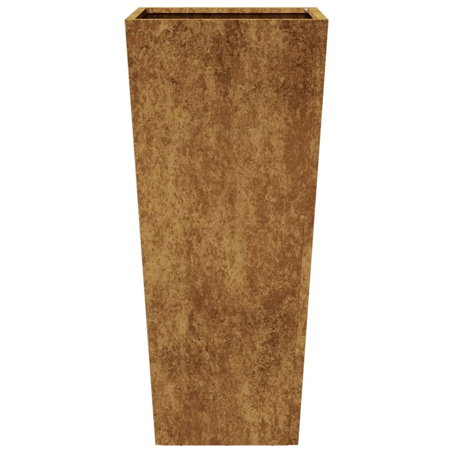 Plantenbakken 2 st 35x35x75 cm cortenstaal