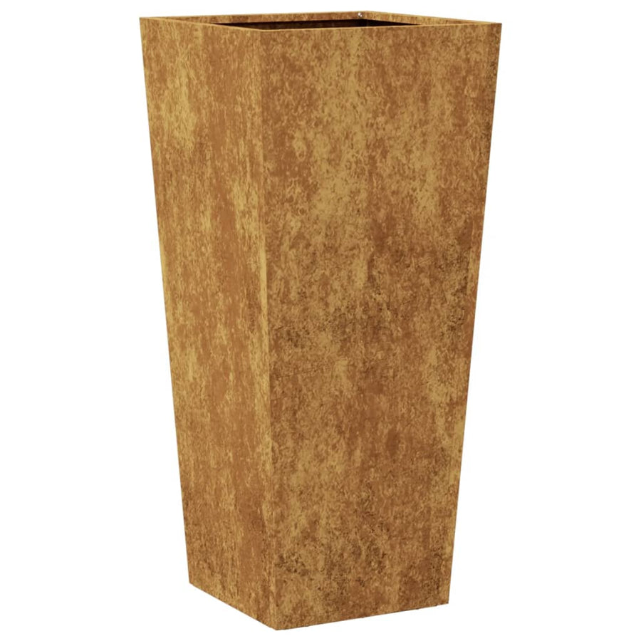 Plantenbakken 2 st 35x35x75 cm cortenstaal