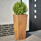 Planters 2 pcs 35x35x75 cm weather-resistant steel