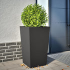 Planter 45x45x75 cm steel black