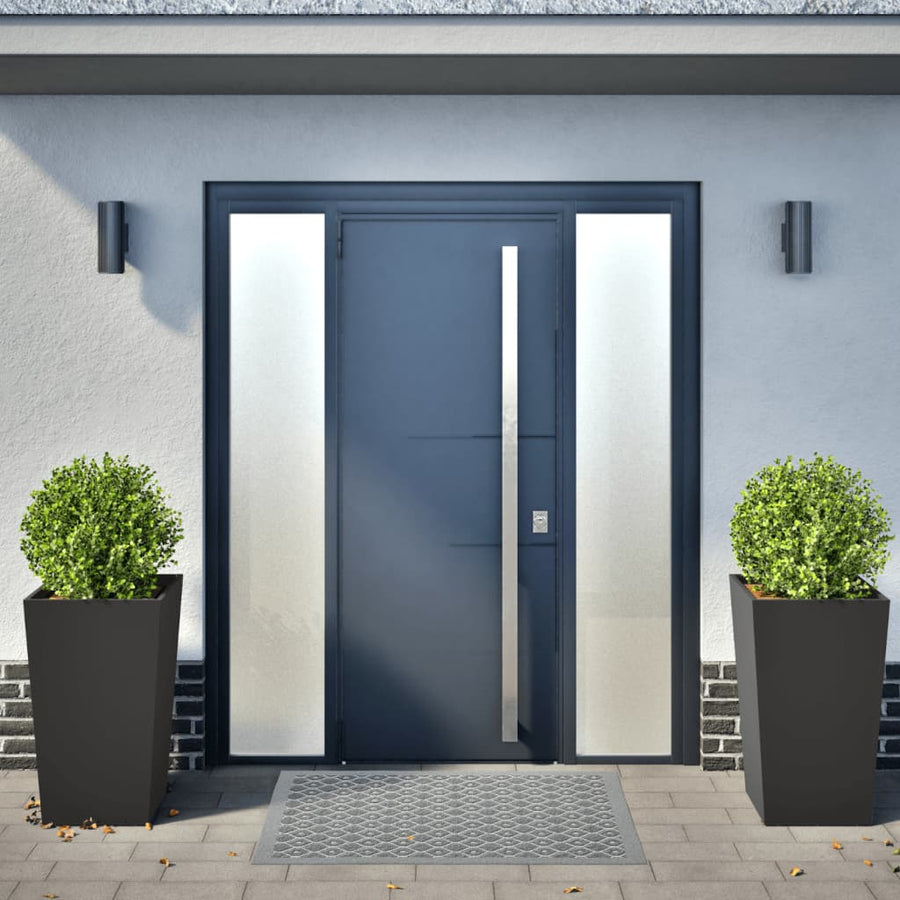 Plantenbakken 2 st 45x45x75 cm staal zwart
