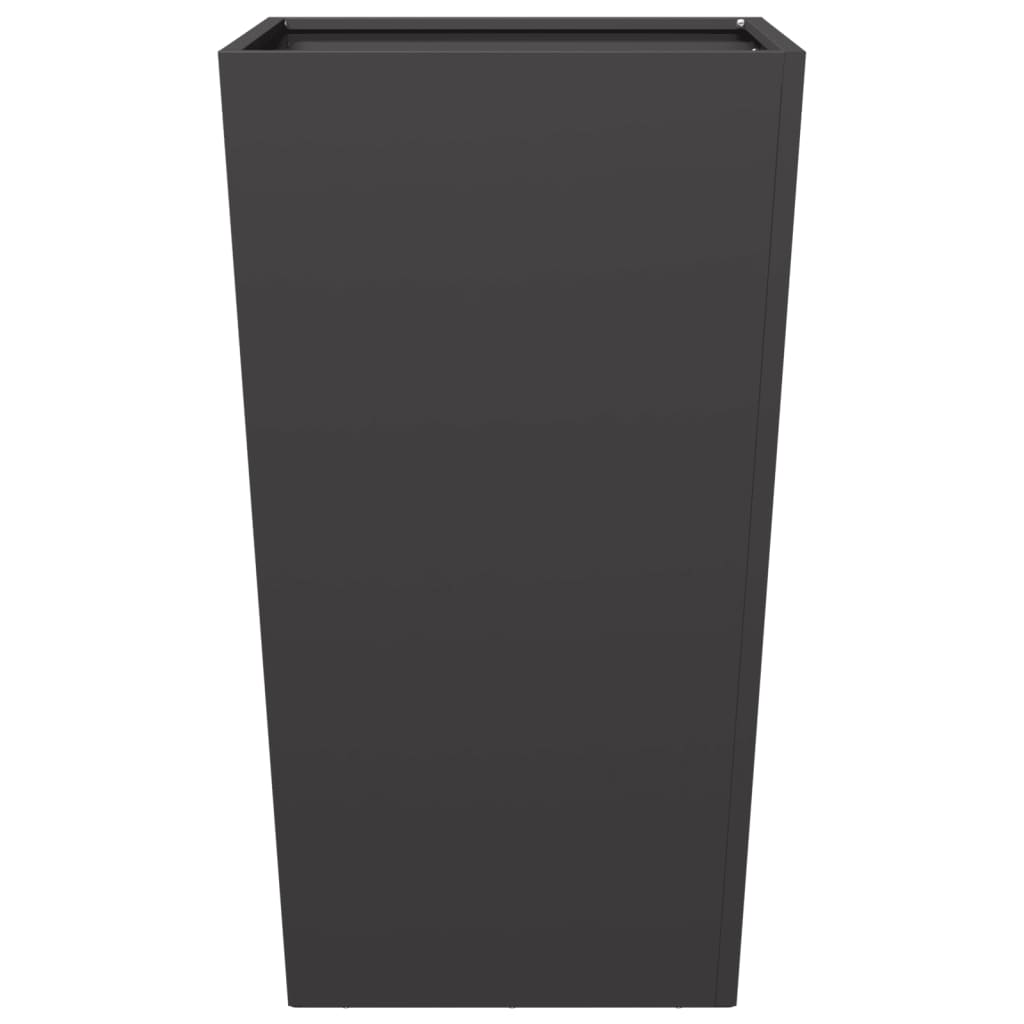 Plantenbakken 2 st 45x45x75 cm staal zwart