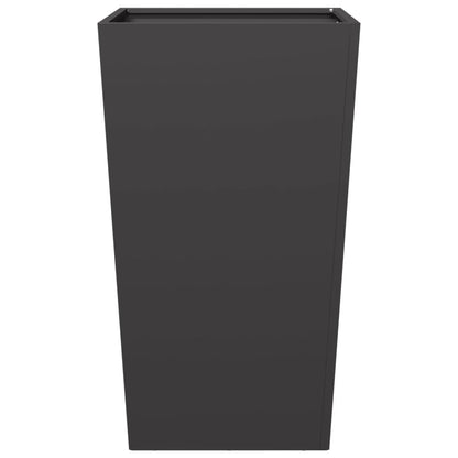 Plantenbakken 2 st 45x45x75 cm staal zwart