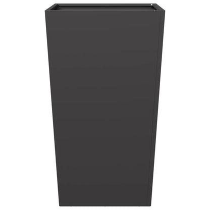 Plantenbakken 2 st 45x45x75 cm staal zwart