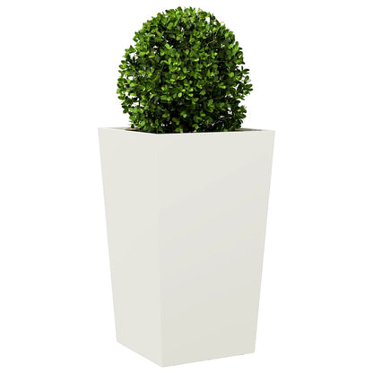 Plantenbak 45x45x75 cm staal wit
