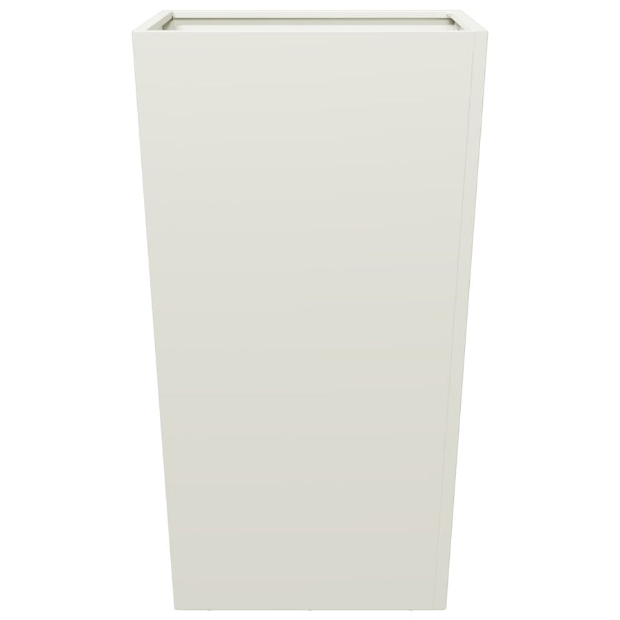 Plantenbakken 2 st 45x45x75 cm staal wit