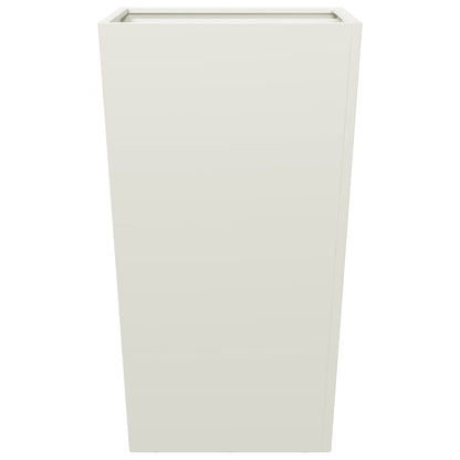 Plantenbakken 2 st 45x45x75 cm staal wit