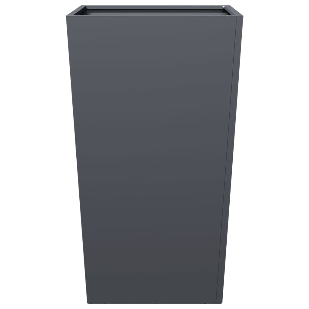 Plantenbak 45x45x75 cm staal antracietkleurig