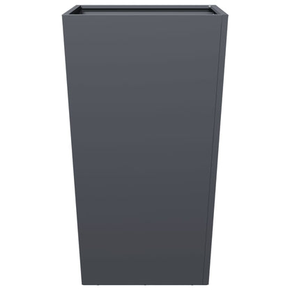 Plantenbak 45x45x75 cm staal antracietkleurig