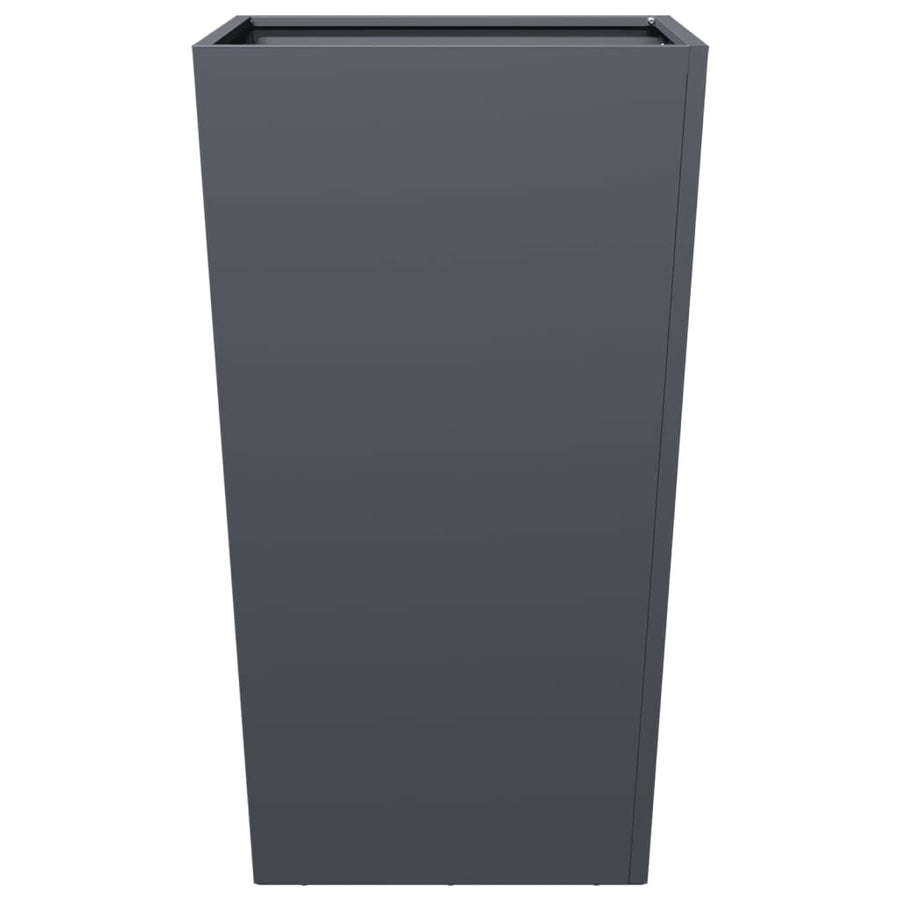 Plantenbak 45x45x75 cm staal antracietkleurig