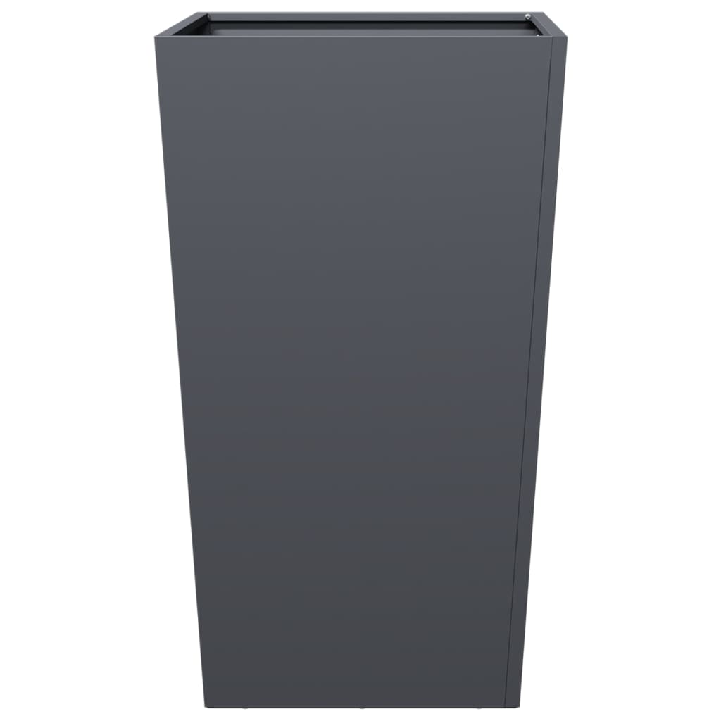 Plantenbak 45x45x75 cm staal antracietkleurig