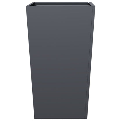 Plantenbak 45x45x75 cm staal antracietkleurig