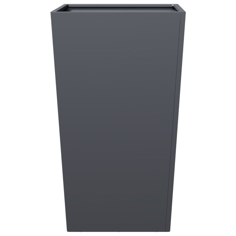 Plantenbak 45x45x75 cm staal antracietkleurig